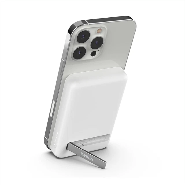 Power Bank Magnétique 5000mAh - Charge Sans Fil Pour IPhone 16/15/14/13/12/11 Et Autres - Blanc - Neuf