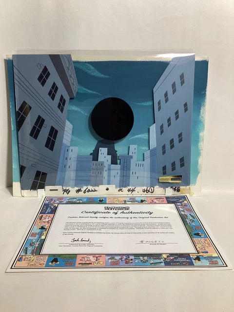 Powerpuff Girls Animation Cel Background Setup Painted Original Production Art