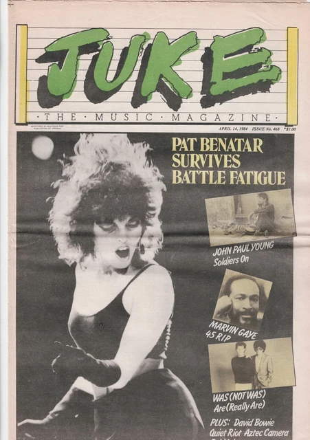 JUKE MAGAZINE 1984 Pat Benatar/Pel Mel/Siouxsie & The Banshees/Aztec ...