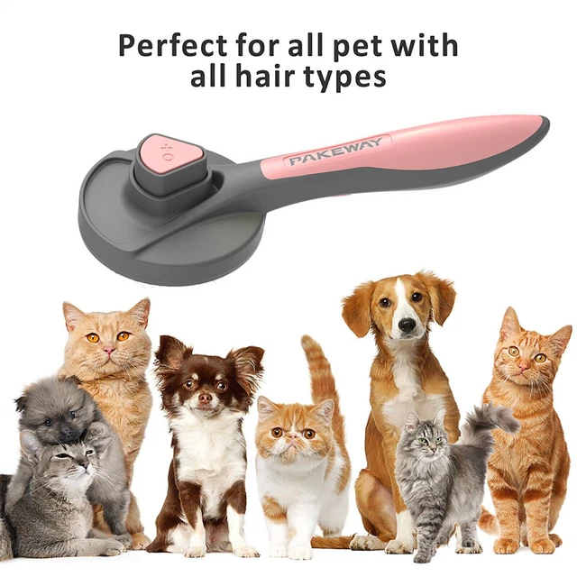 Pet Hair Remover Dog Cat Comb Grooming Massage Deshedding Self Cleaning Brush 9