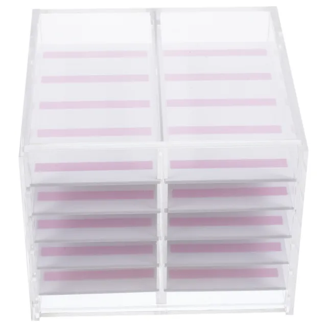 Caja organizadora transparente de puntas de uñas, bandeja de almacenamiento de 10 capas para