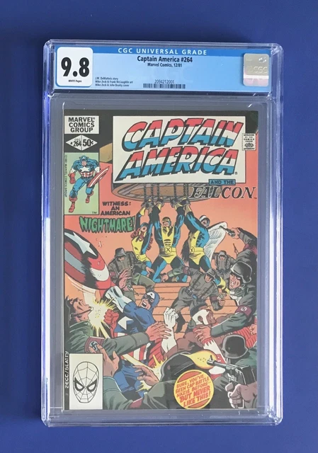 Captain America #264 Cgc 9.8 Wp X-Men Appearance Mike Zeck 1981 Marvel