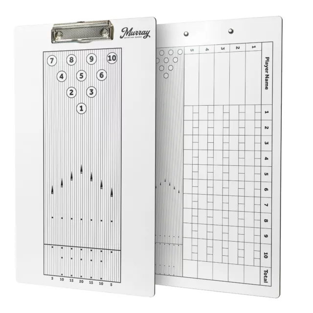 Murray Sporting Goods Bowling Dry Erase Coaches Clipboard | Double-Sided