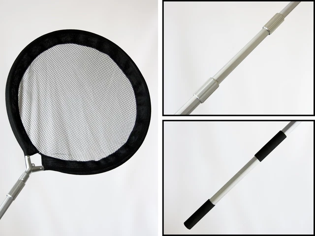 Carpe Koï Jardin Étang Panoramique & Inspection Filet 60cms Avec Telescopic Anse