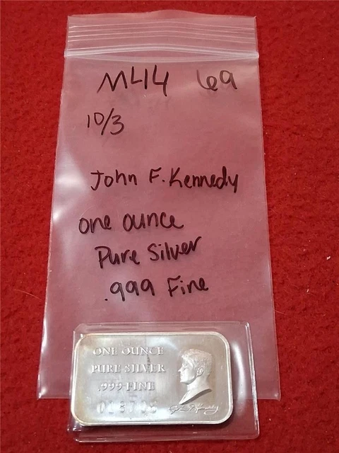 純銀 アート コイン 1オンス ピュアシルバー JFK ケネディアートバー 純銀 アート コイン 1オンス ピュアシルバー JFK ケネディアートバー