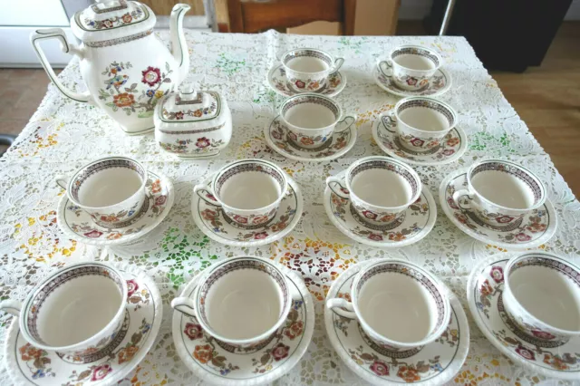 Service A Café Villeroy Et Boch Modèle Nanking - 12 Tasses Soucoupes Cafetière +