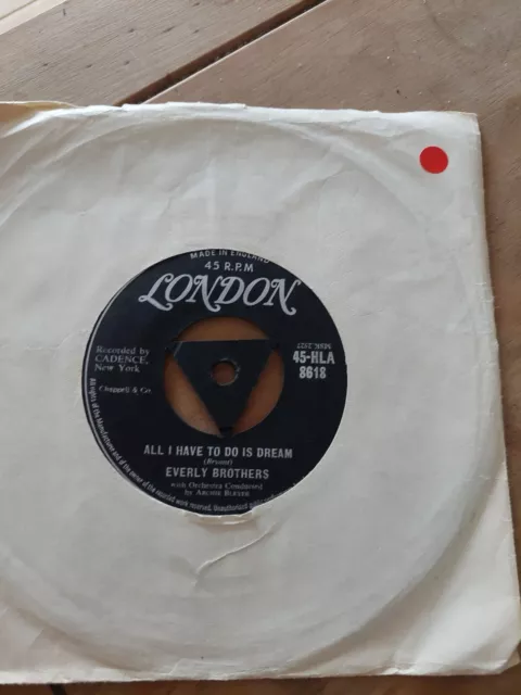 The Everly Brothers All I Have To Do Is Dream 7" Vinyl Single