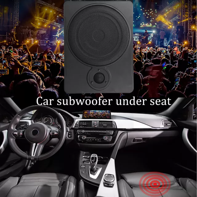 800W 10'' Car Subwoofer Under-Seat Amplifier Speakers Audio Sub Woofer Slim 2