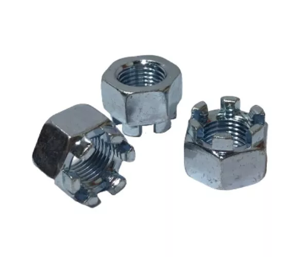 7/8-9 Coarse Castle Nuts Zinc QTY 50
