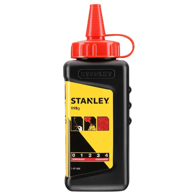 Marcador temporal de recarga en polvo de tiza roja uso interior y exterior Stanley 115 g