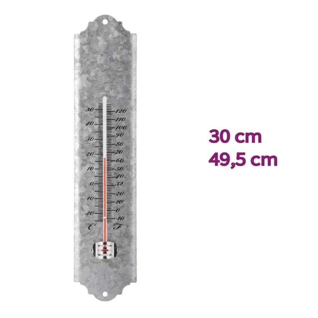 Termometro da parete design Esschert termometro interno esterno lamiera riciclata 49,5/30 cm