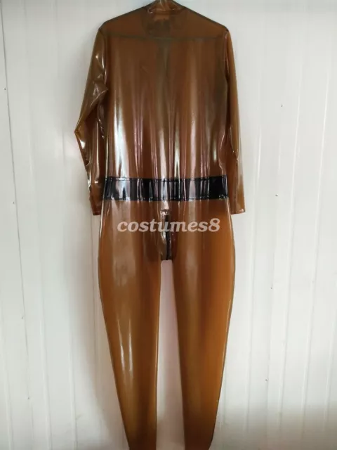 Catsuit in lattice in vendita 100% gomma tuta intera body caffè nero S-XXL