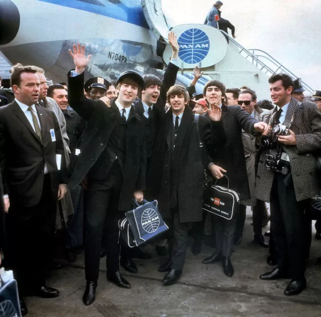 The Beatles Arrive At JFK Airport 8x10 Photo Print