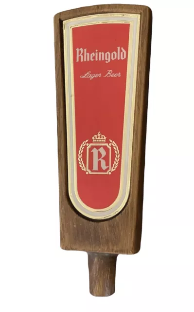 Rheingold Beer Tap 8 1/4”x 3” Signage On Both Sides Faux Wood