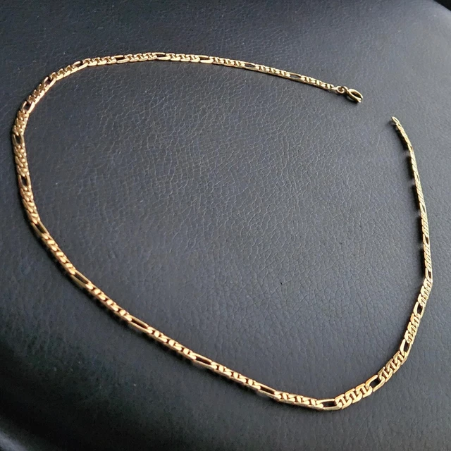 Chaîne En Or Jaune 18 Carats (750/1000) - 12.68g, Maille Alternée - Bijou D'occasion Parfait état