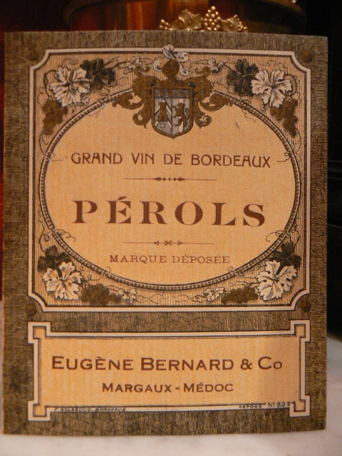 Saint-estèphe château les combes (étiquette abîmée) rouge 1985