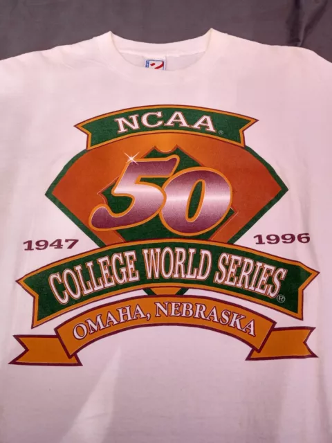 Vintage 1996 College World Series 50th Anniversary T-Shirt Size XL