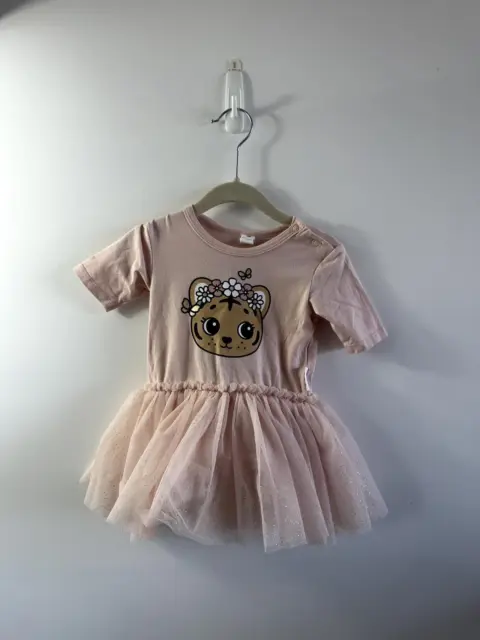 Size 0 (6-12Months) Huxbaby Tiger T Shirt Tutu One Piece Baby Toddler