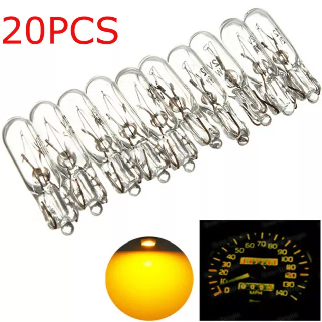 20PCS 12V T5 Bulbs Instrument Gauge Cluster Dash Lights Lamp Car Accessories