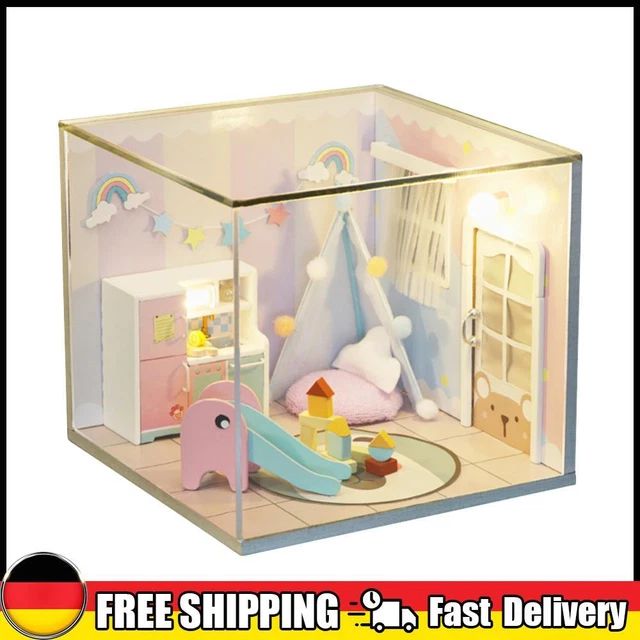 DIY Puppenhaus Bausatz Warm Manor - Miniatur Haus Mit Beleuchtung