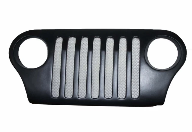 Anteriore Fibra Wrangler Griglia Nero Per Mahindra Thar Crde Jeep