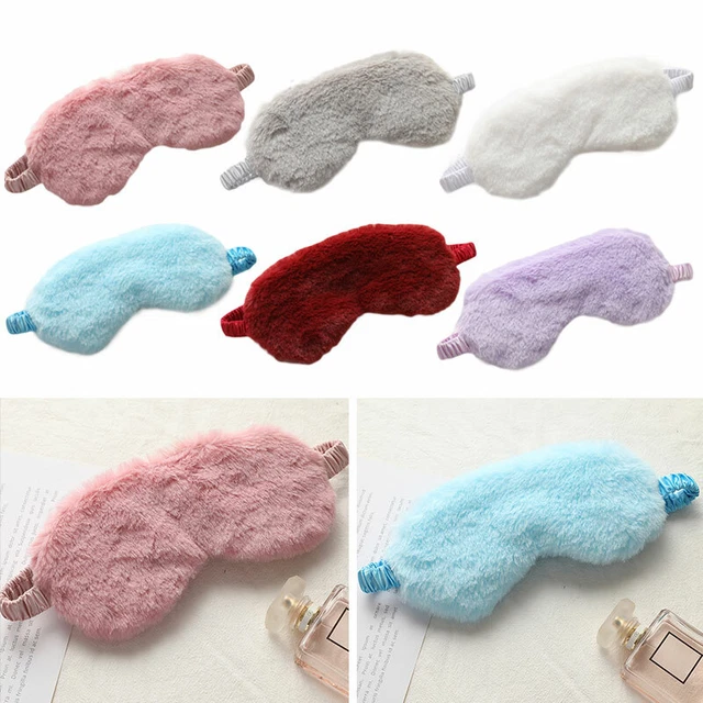 Plüsch Schlafmaske Schlafbrille Augenmaske Eye Reise Maske Augenbinde Sleep Mask