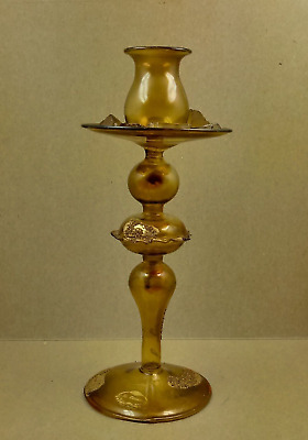 st. etienne candeliere vetro soffiato  h 21 x 8 cm