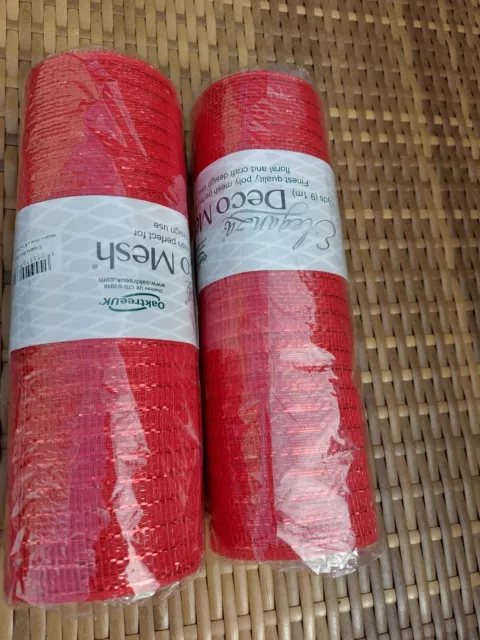 2Rolls Quality deco mesh 10 inch