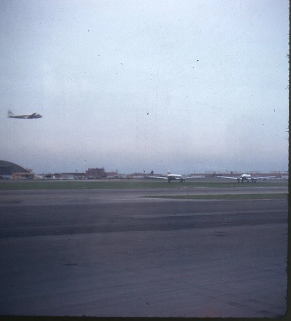 1959 Stereo Slide Chicago Airport O'Hare ? Airplane Take Off Planes on Tarmac