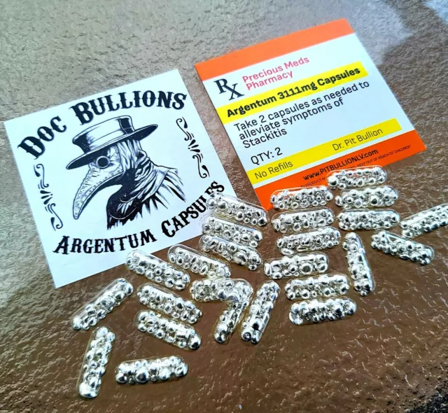 Doc Bullions Argentum Capsules - .999 Fine Silver - Qty 2 Pack