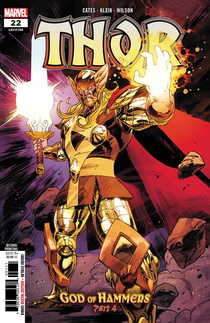 Thor #22 Klein 2Nd Print Variant 2022 Marvel Comics 4/13/22
