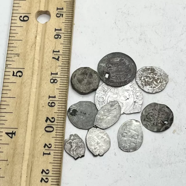 10 Late & Post Medieval Silver Coin Artifacts From Around The World — Europe… 3