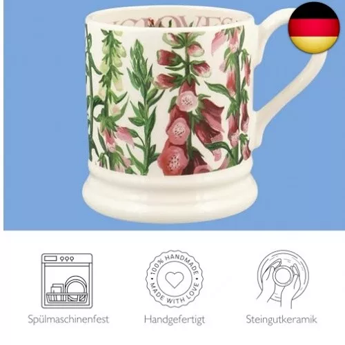 Emma Bridgewater große Tasse 1/2 Pint, Keramik Kaffeetasse groß - Steingut T 3