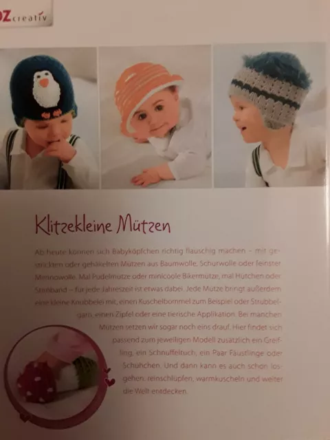 Babymützen stricken und häkeln  Deutsch  durchgeh. vierfarbig Sabine/Schide ... 2