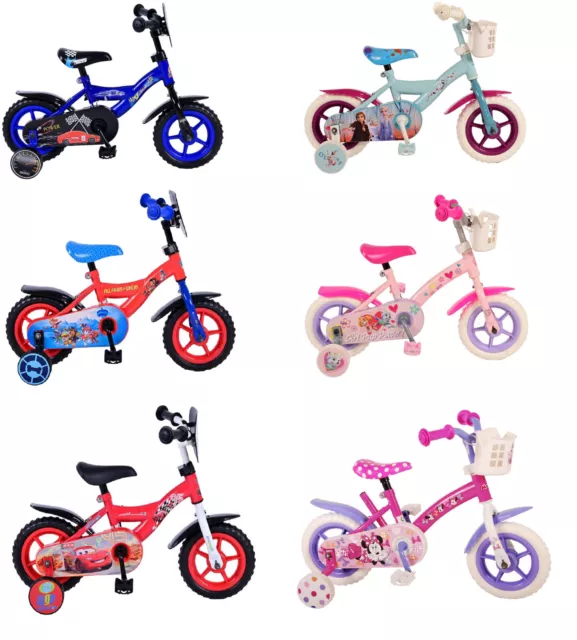 Kinderfahrrad für Jungs Mädchen 10 Zoll Disney Paw Patrol Peppa Elsa Stützräder