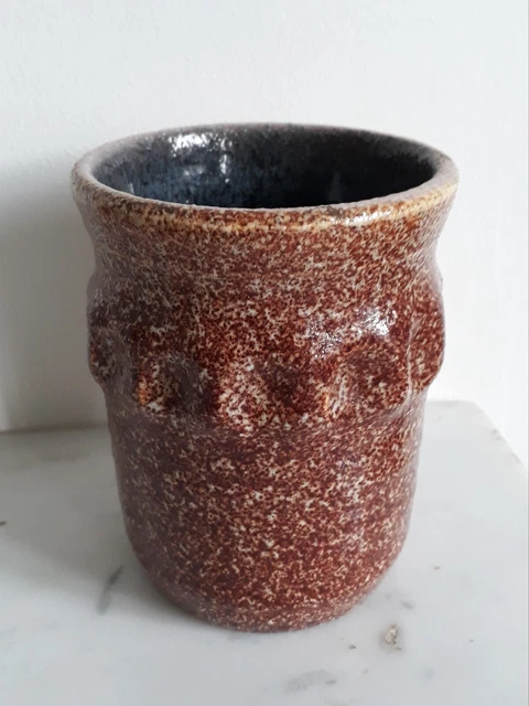 YONNE LES POTIERS D'ACCOLAY PETIT VASE SIGNE TRES BEL ETAT  11,5 cm