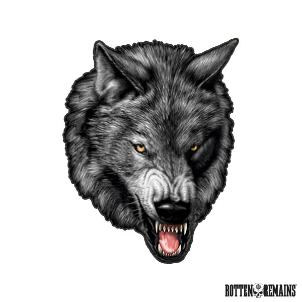 Wolf Decal Biker Outlaw Motorcycle Club Vinyl Sticker V2 e7m