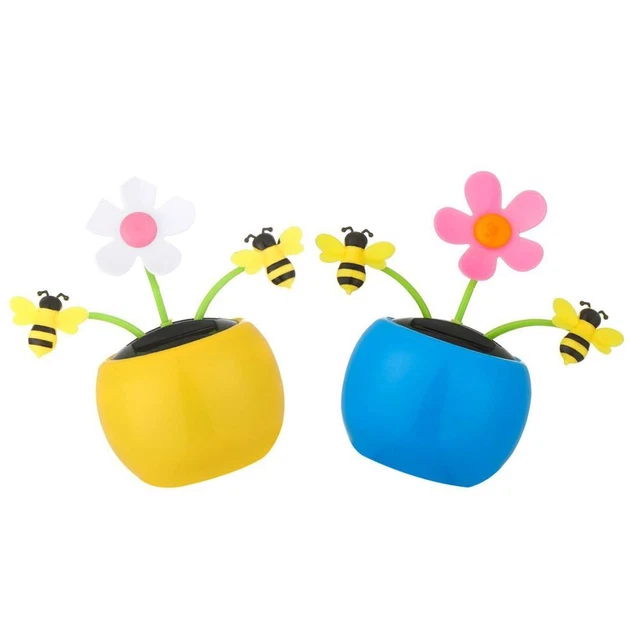 Regalos de Navidad Decoración de Automóviles Flor Danzante Energía Solar Juguetes Escritorio Adornos