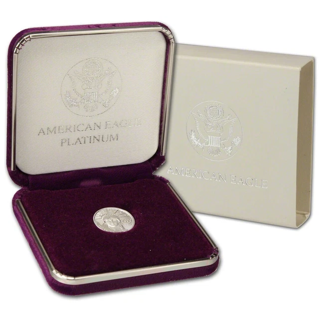 $10 Platinum Eagle (1/10 Ounce) with US Mint Box .999 Mixed Date $10 BU
