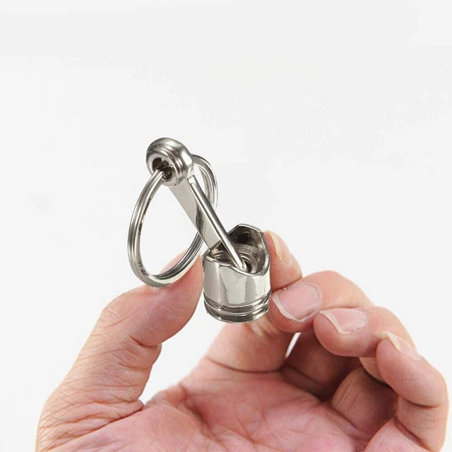 Men Metal Alloy Car Engine Piston Keyring Keychain Key Chains Keyfob Accessories