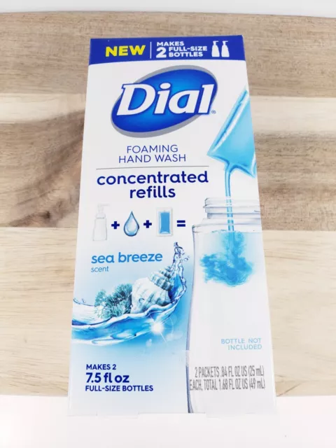 Dial Foaming Hand Wash Concentrated Refills sea breeze aloe Scent x1 New