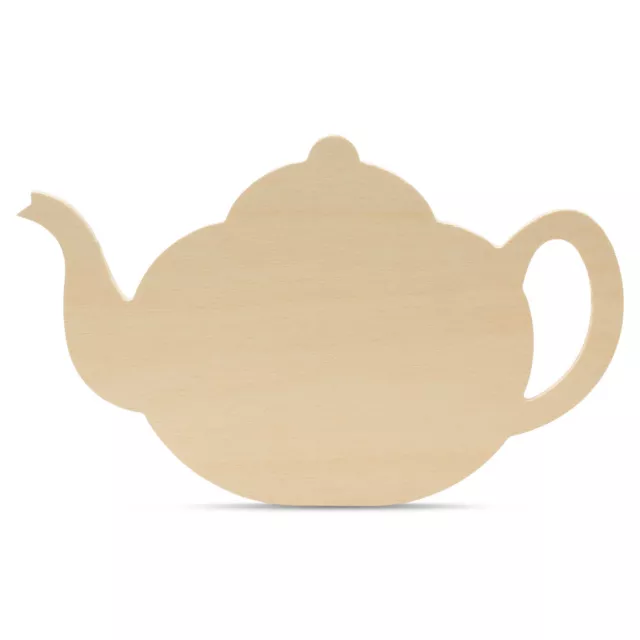 Tea Kettle Wood Cutouts 11-1/2”, 1/8” Thick Unfinished Craft/Decor | Woodpeckers