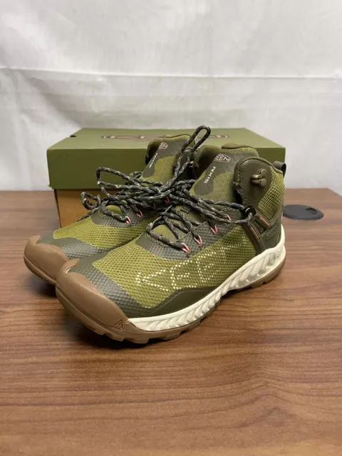 Keen NXIS EVO 1025912 Womens Olive Lace Up Ankle Hiking Boots Size US 7