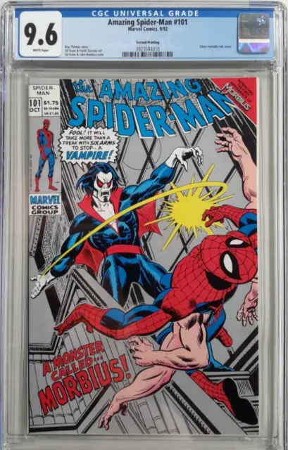 🕸Amazing Spider-Man #101 Cgc 9.6*1992 Marvel*1St Appearance Of Morbius*Silver🕷