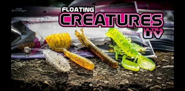 Fox Rage Ultra UV Floating Creature Baits Swing Ball Shovel Shad Crayfish Worm