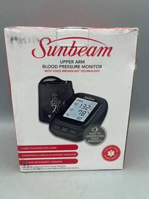 Monitor de presión arterial en la parte superior del brazo solar con tecnología de transmisión de voz