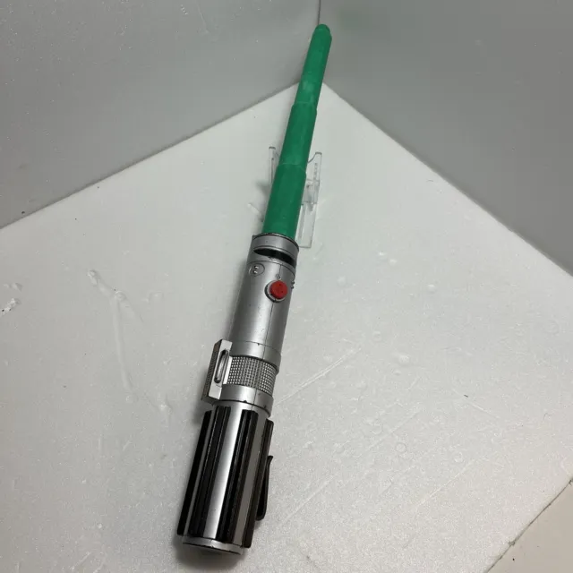 Star Wars Lightsaber Green Hasbro 2004 Luke Skywalker Flick Out Cosplay Toy