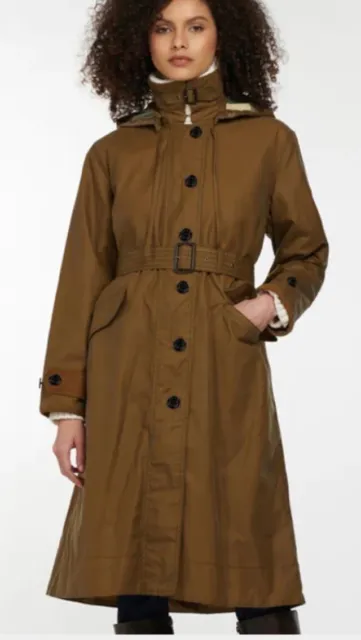 BARBOUR ALICE Wax Coat Jacket Size 12 UK BNWT Sand RRP £349
