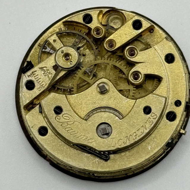 VINTAGE BAUME LONGINES Pocket Watch Movement Restore Repair Balance vintage-baume-longines-pocket-watch-movement-restore-repair-balance