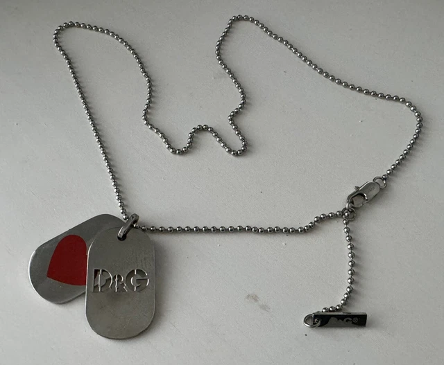 D&g dog tag necklace hot sale